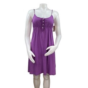 💜NWT Energie Purple Polka Dot Spaghetti Strap "Spellbound" Dress💜